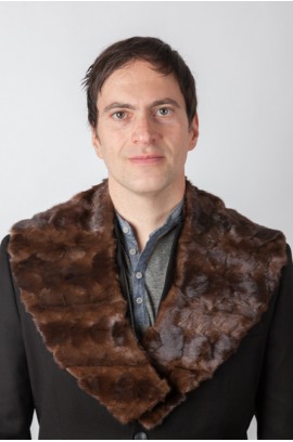 Brown mink fur collar – mink fur remnants